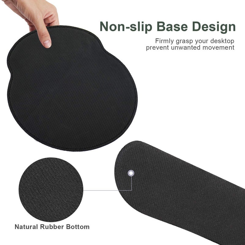 iVeze Ergonomic Mouse Pad Set Keyboard Wrist Rest Pad and Mousepads with Wrist Support,iVeze Pu Leather Memory Foam Lightweight Comfortable Mouse Pads for Home Office Efficient Working,Green - Image 5
